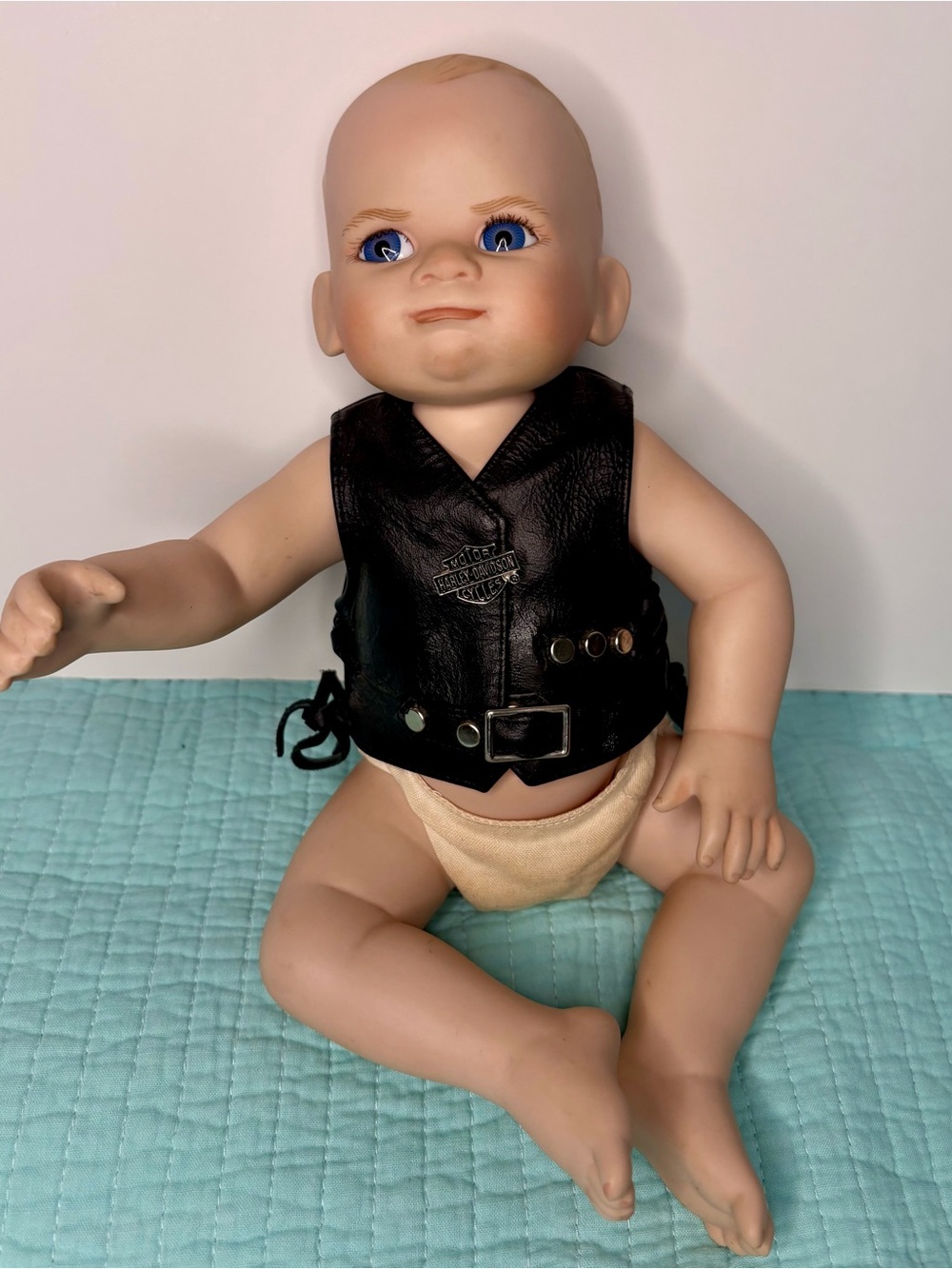 Franklin Mint Harley Davidson “Bobby The Little Biker Baby”Porcelain